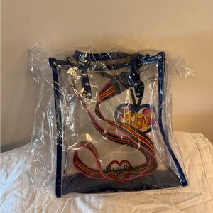 Brighton Blue and White Tote Bag with Clear Design